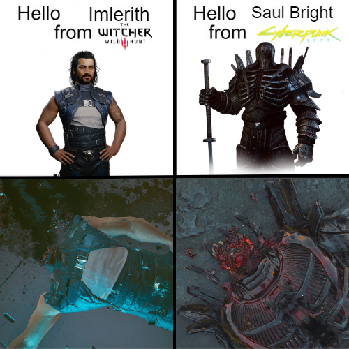 crushovitz_b's tweet photo. 💀
#Cyberpunk2077 #Cyberpunk2077Meme #Cyberpunk2077Shitpost #Cyberpunk2077Shitposting #WitcherMeme #WitcherShitposting #Imlerith #SaulBright https://t.co/pWWcamH2ys
