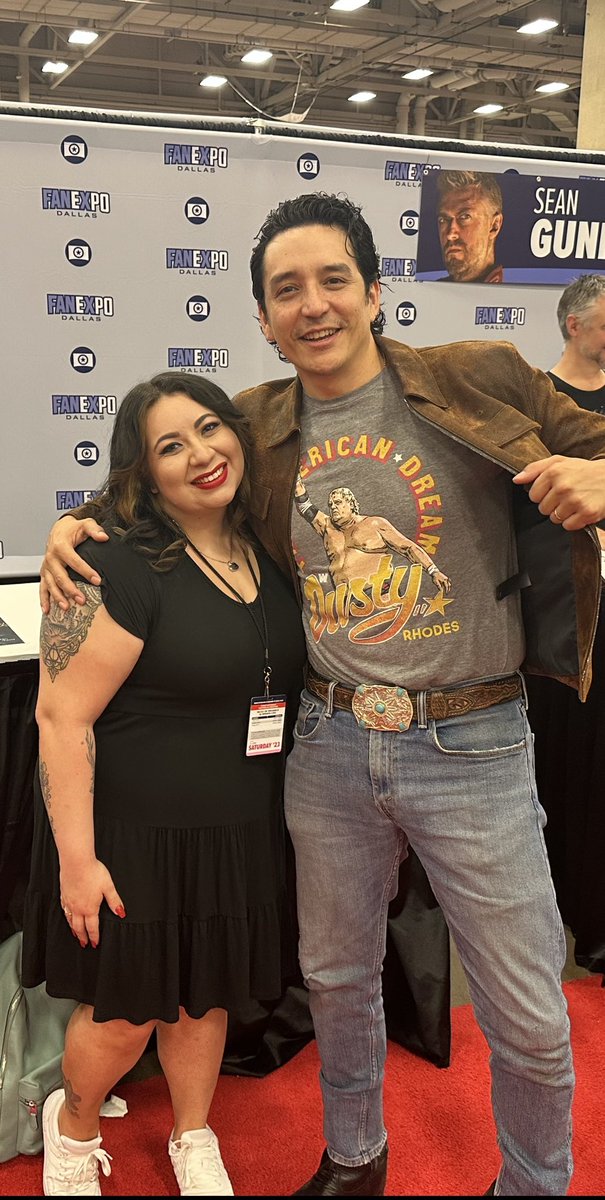 Had a great time at the Dallas Fan Expo today. My favorite part was definitely meeting @IamGabrielLuna thank tou for being so great and taking the time to talk to everyone! 10/10 Dusty Rhodes impression as well lol