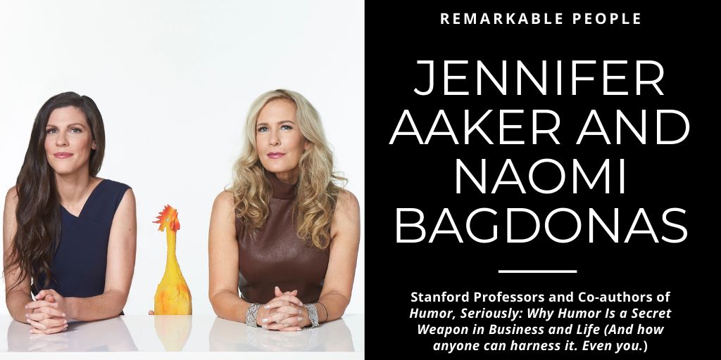 Great interview with @aaker and @NBagdonas about their new book, Humor, Seriously: Why Humor Is a Secret Weapon in Business and Life (And how anyone can harness it. Even you.) LISTEN HERE: guykawasaki.com/jennifer-aaker…
#remarkablepeople #podcast