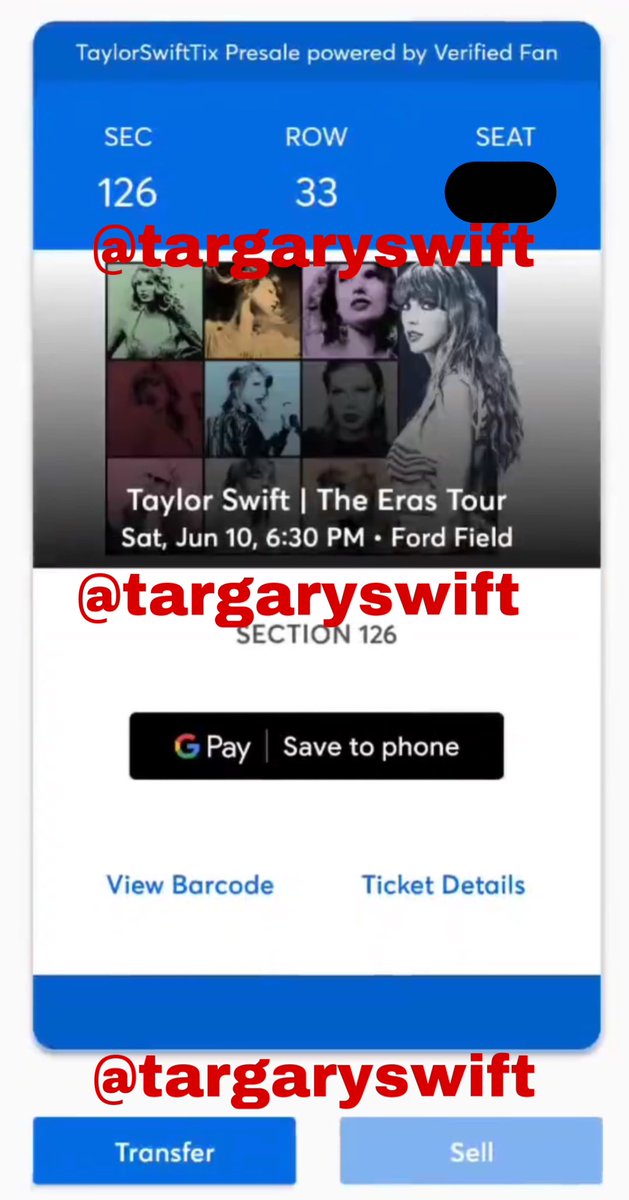ErasTourResell's tweet photo. Selling ONE (1) LOWER BOWL ticket to the show in Detroit at Ford Field Stadium on 6/10 TODAY
💌 Selling for $360 TOTAL
💌 DM @targaryswift if interested
(tickets and price have been verified) 
💌 ONLY USE PAYPAL G&amp;S‼️

🏷 Eras Tour, Taylor Swift https://t.co/QvY4qRZmlO