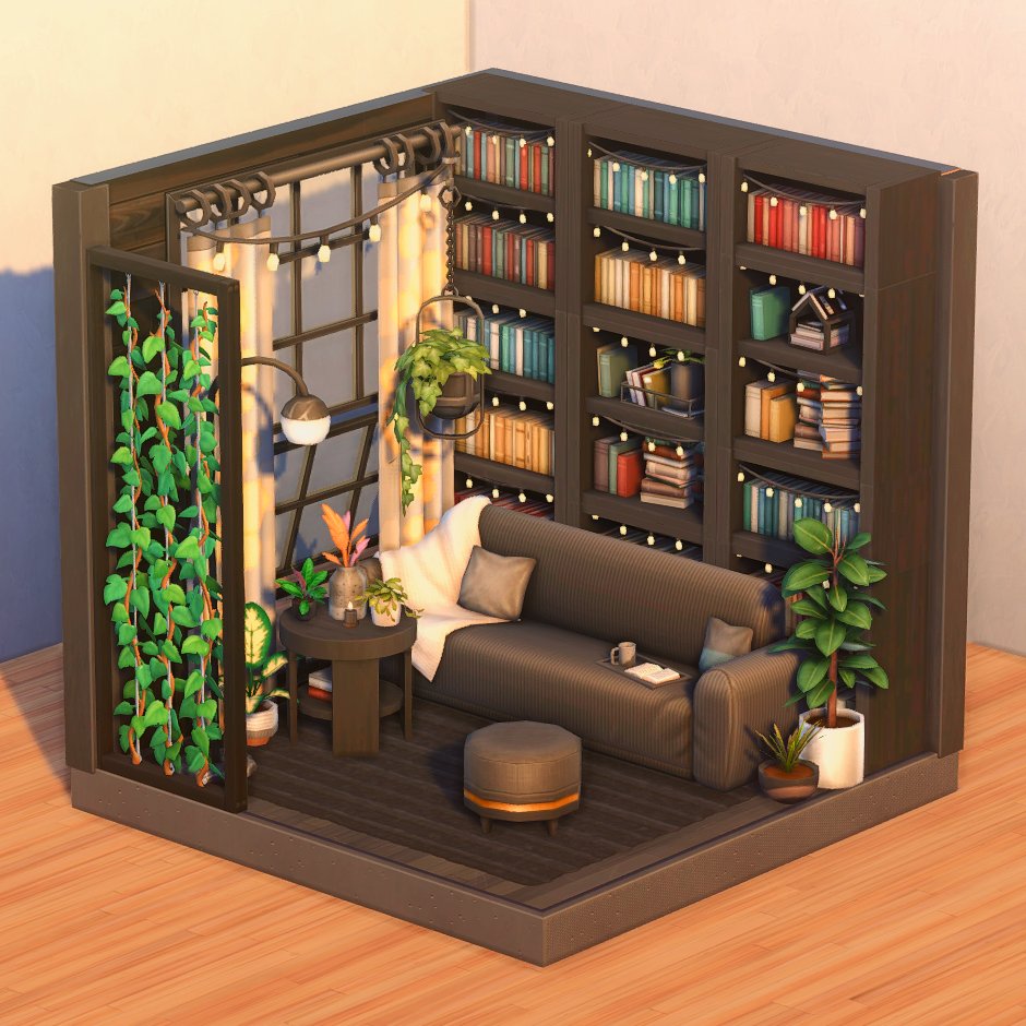 Reading Nook! forever being obsessed from now on with the combination of #LittleCampersKit and #BookNookKit - built for day 7 of my challenge #junbuild23 ❤️😍✨so cozy!