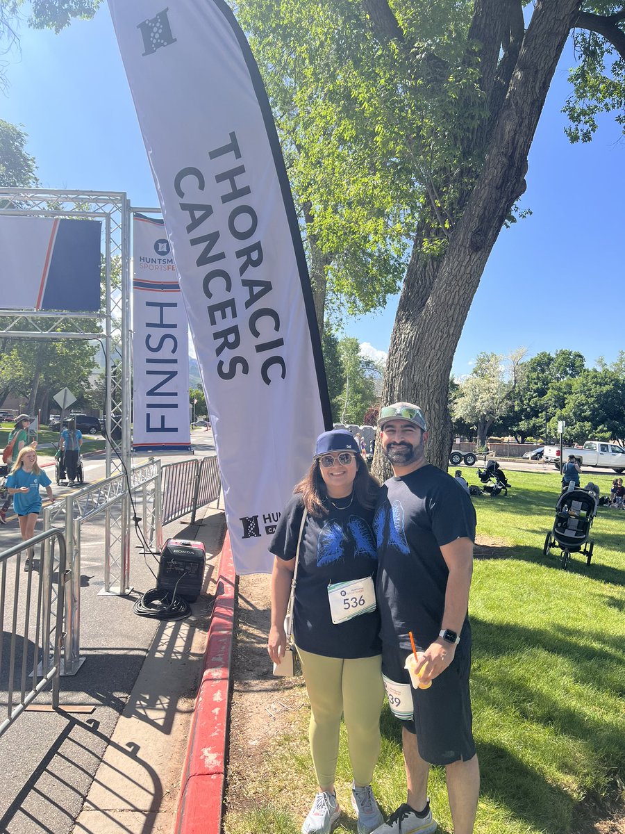 We had a great time at the @huntsmancancer sports fest celebrating with our wonderful thoracic malignancy team and spreading our message on lung cancer in never smokers