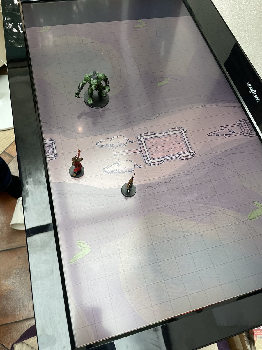 James Wyatt (@aquelajames) on Twitter photo I got inspired and figured out how to put an old, unused TV flat on the table with an Apple TV connected to it to stream <a href="/encounterplus/">EncounterPlus VTT iOS app</a>… now we just need a power strip with a longer cord so we can play tonight! #wotcstaff I got inspired and figured out how to put an old, unused TV flat on the table with an Apple TV connected to it to stream <a href="/encounterplus/">EncounterPlus VTT iOS app</a>… now we just need a power strip with a longer cord so we can play tonight! #wotcstaff