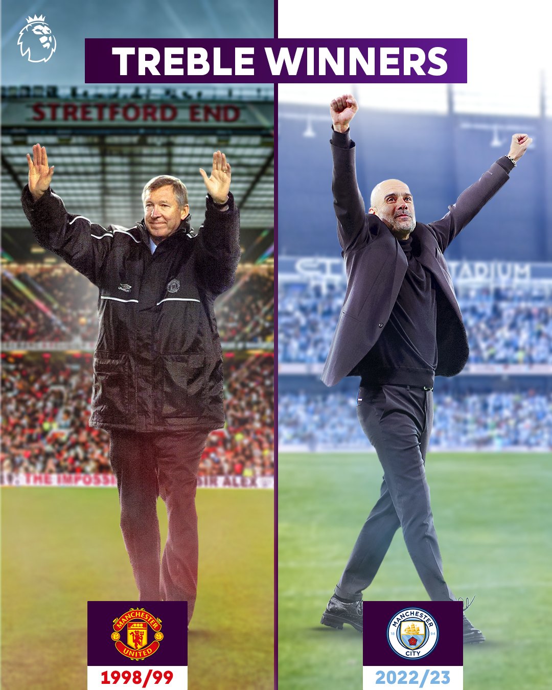 TRIPLĂ ISTORICĂ! Cum a reușit Manchester City să facă istorie după ce a câștigat Liga Campionilor. Foto: Tw/@UTD_Anna_