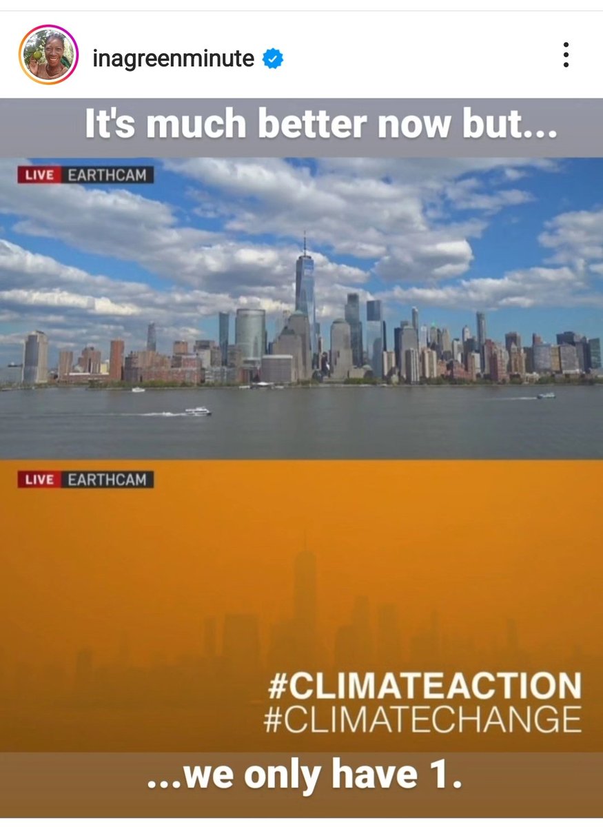 inagreenminute's tweet photo. On #Instagram

Way better in NYC but still.. 😳

#AirQuality #CleanAir 
#iaq #environment 
#greenproductionguide
@EarthCam https://t.co/kVts1YZBi2
