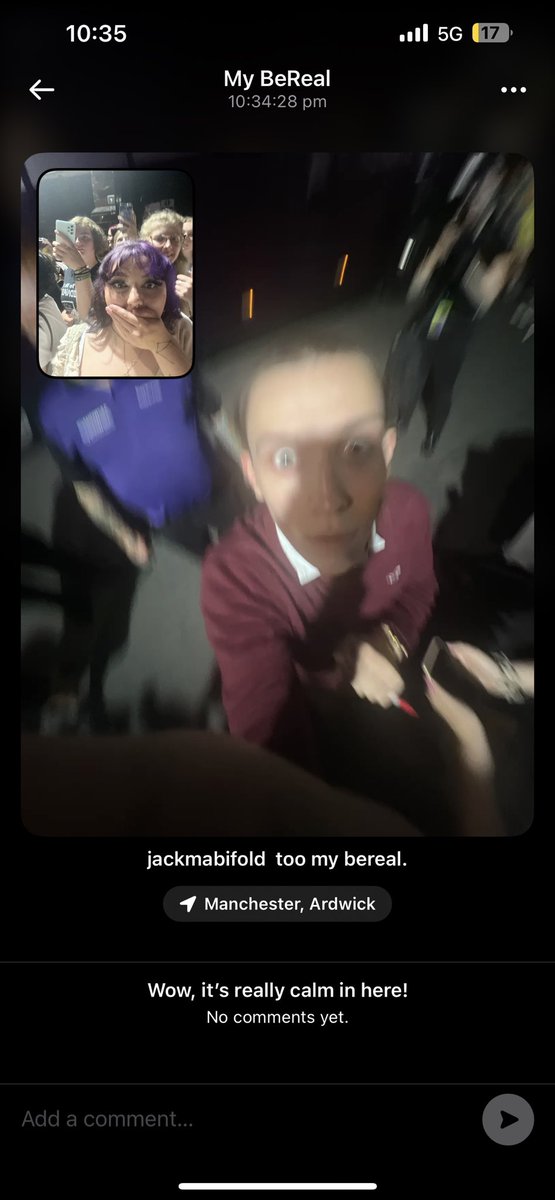 ren 🪼 on Twitter "thank you jack manifold for taking my bereal"