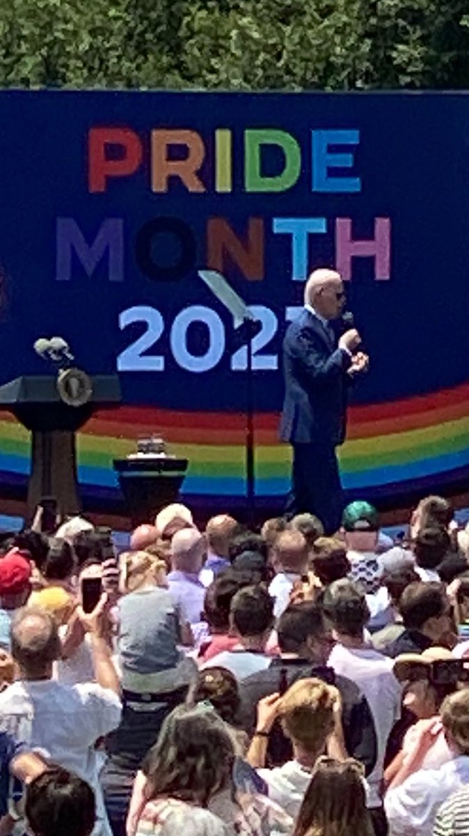 @POTUS and @FLOTUS hosted the biggest White House #PrideMonth celebration ever today! This President has been here for the LGBTQ+ community and we were thrilled to celebrate with him. #FourMoreYears #BidenHarris2024