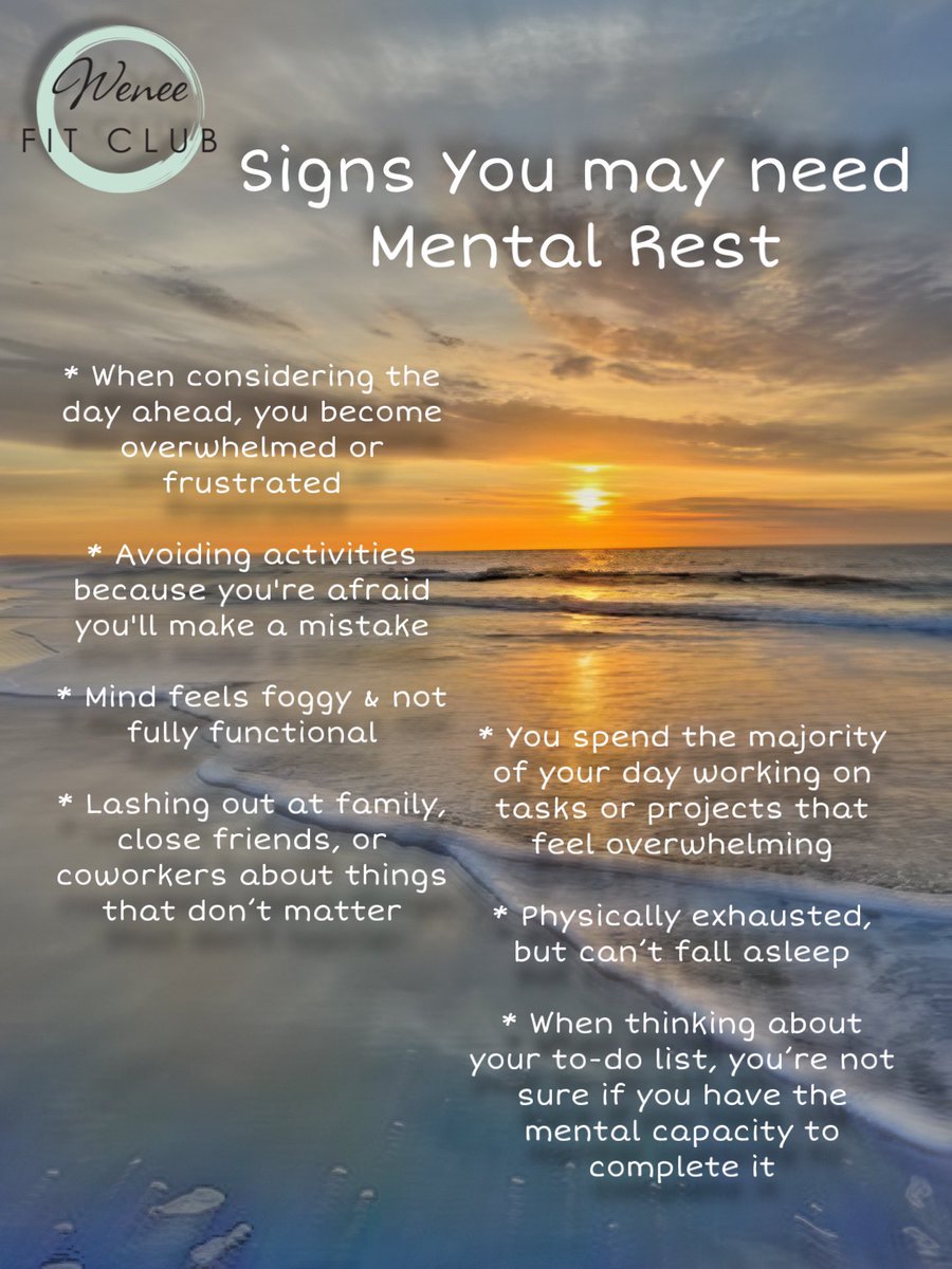 WeneeFitClub's tweet image. Mental Rest - What is it &amp;amp; how do we get it? 🤔

Check out the infographics ⬇️

Even five minutes a day to rest your mind can change the way you feel &amp;amp; perform.  

#SCLSaturday #SelfCareSunday #WeneeFitClub #WONHO #WENEE @official__wonho @official_WH_jp