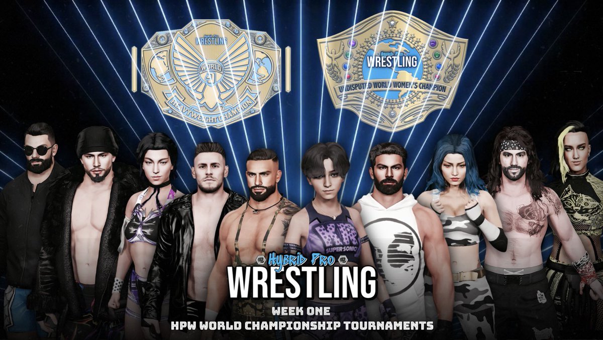 TOMORROW @ 6PM CST 

For Hybrid Pro Wrestling’s first show, we’re starting things off in a big way with the first week of both World Championship Tournaments! 

🔵 LIVE ONLY ON TWITCH: twitch.tv/ProbablyHunter…
