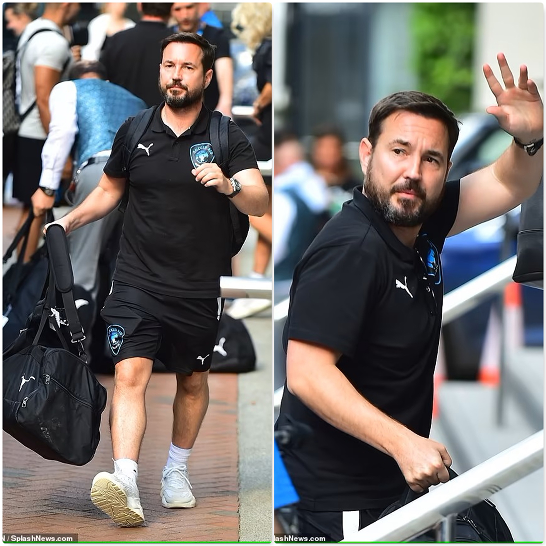 More photos of Martin arriving in Manchester ready for #Socceraid tomorrow ❤️

Remember to tune in tomorrow from 6:30pm on ITV1 ⚽⚽

🤞for 🏆🏆🏆🏆🏆     

📸 :  Shutterstock

#MartinCompston #LineofDuty #Socceraid2023