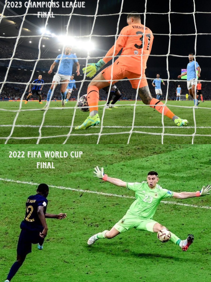 The game changing saves by goal keepers
#EmilianoMartinez X #Ederson
#ManchesterCityInter 
#ChampionsLeague 
#ChampionsLeagueFinal