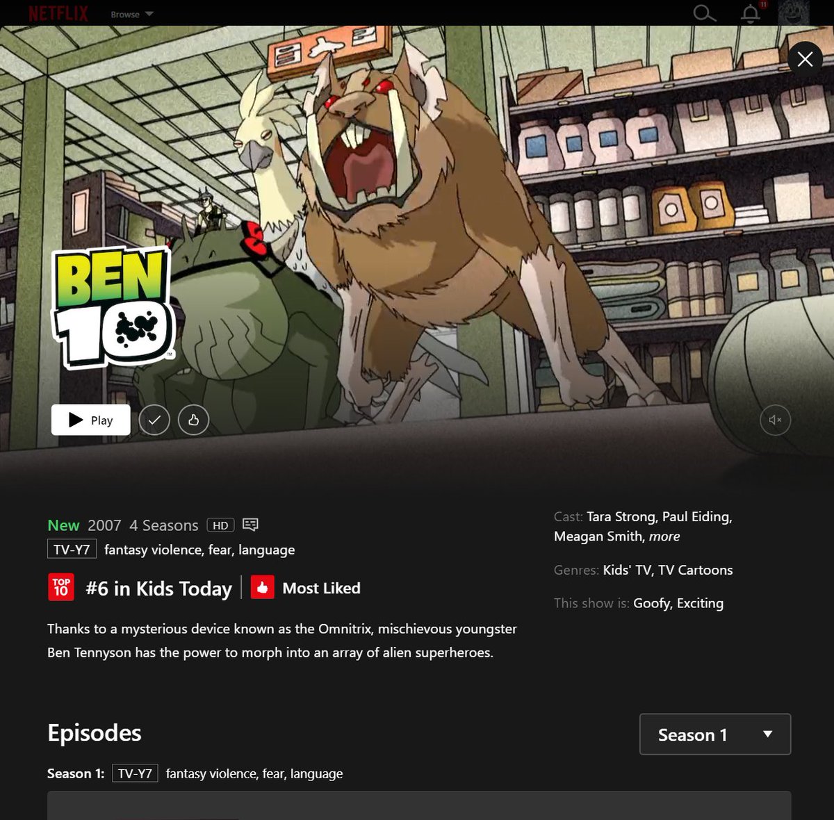 I know it's fuck Netlfix rn but HOLY SHIT THEY GOT BEN 10