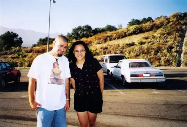 Charmaine and I, Glendale Community College parking lot, June 10th 1997 #Throwback #GlendaleCalifornia⚜️⚜️⚜️⛧  #GCC