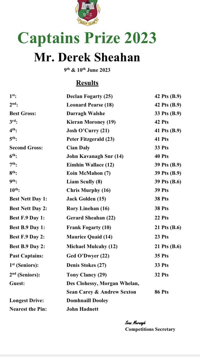 Castletroy Golf Club tweet media