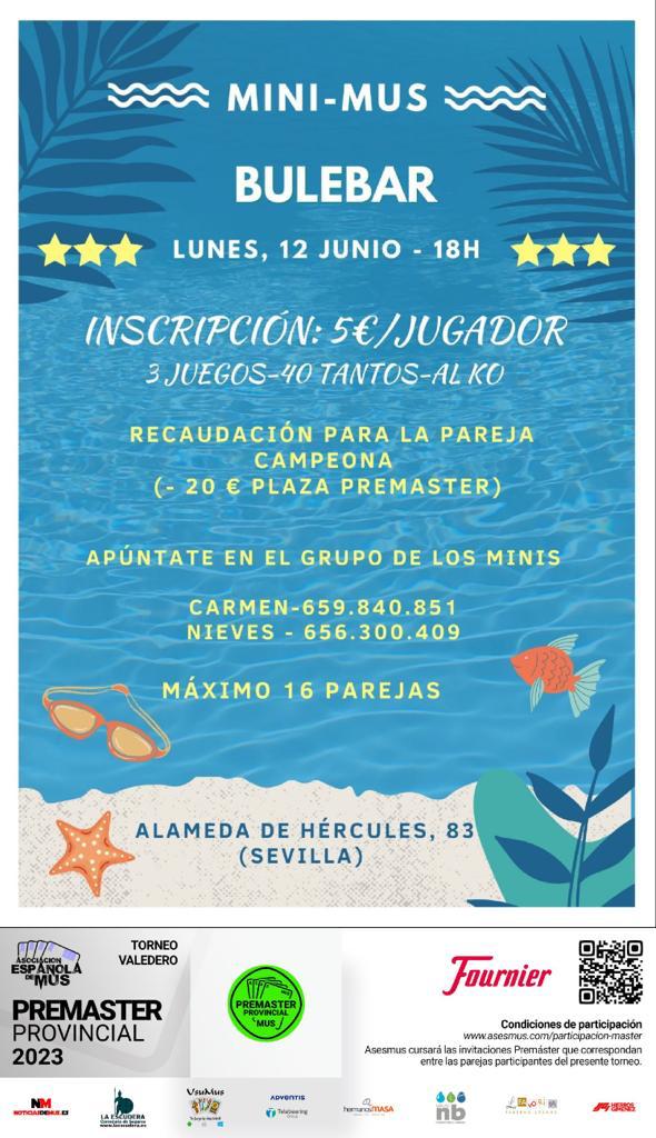 #mastermus MINI MUS ALAMEDA- Lunes 12 JUNIO, Mañana 12 de junio en SEVILLA asesmus.com/torneos/?m=0&c…