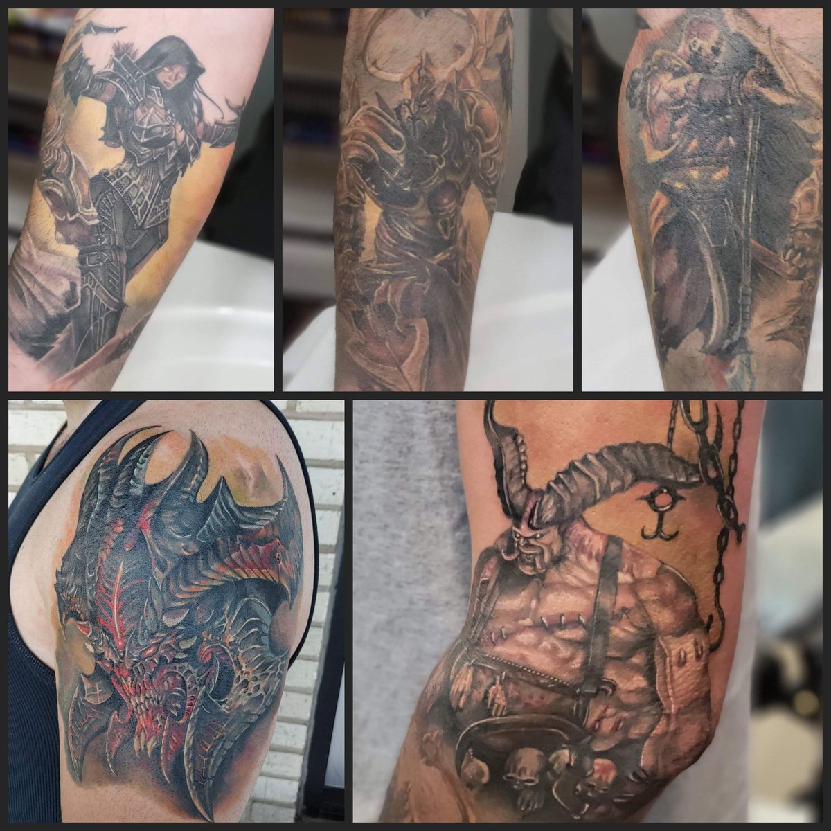 iamthesaga's tweet photo. My @Diablo collection is growing. Not to mention the part of it that's permanently on me 🤘🏻 https://t.co/Vwnhp6Er7p