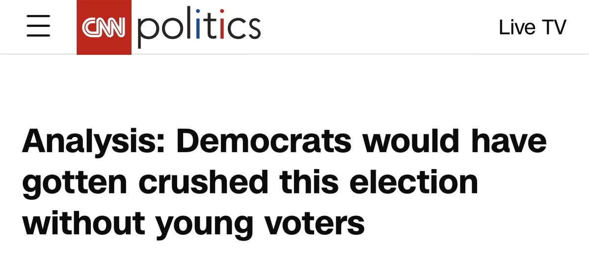 The <a href="/SenWarren/">Elizabeth Warren</a> and <a href="/GaryGensler/">Gary Gensler</a> war against crypto is going to alienate an entire generation of would-be Democrats.

Winning the youth vote w/ "get out the vote" is key part of Dem playbook. 
Dems believe the youth vote will carry the day.