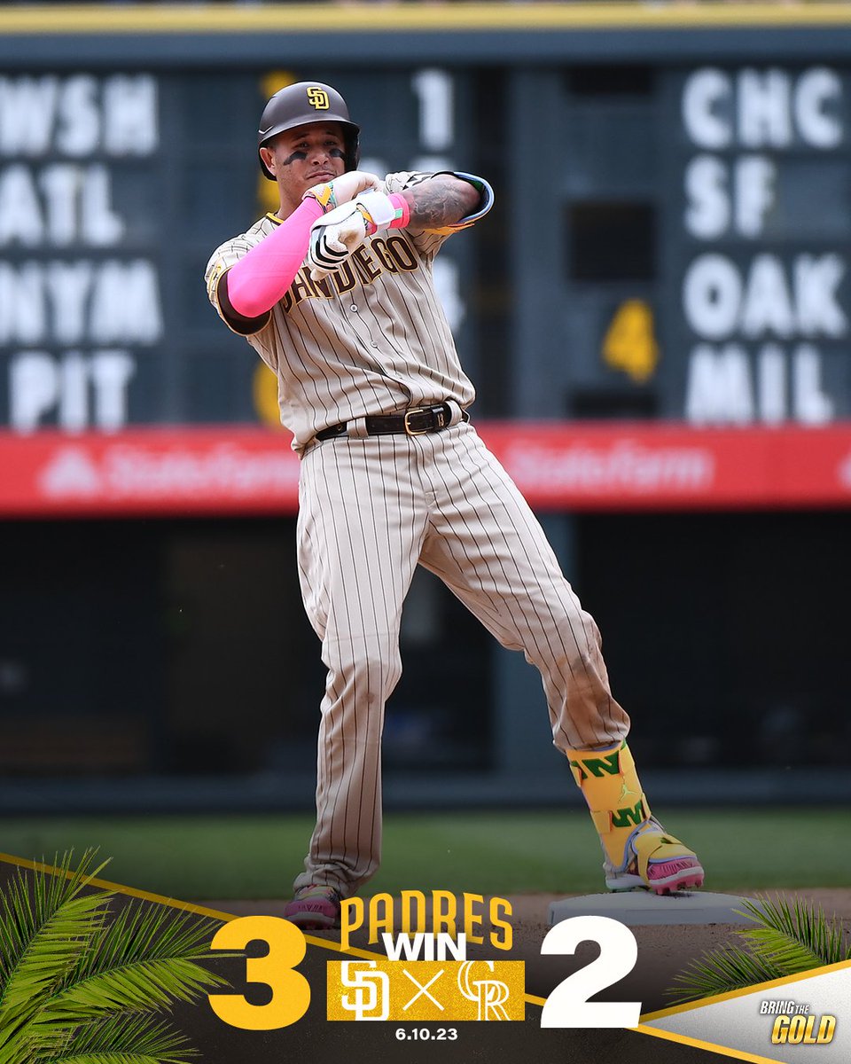 San Diego Padres - Battled it out! #PadresWin, #BringTheGold