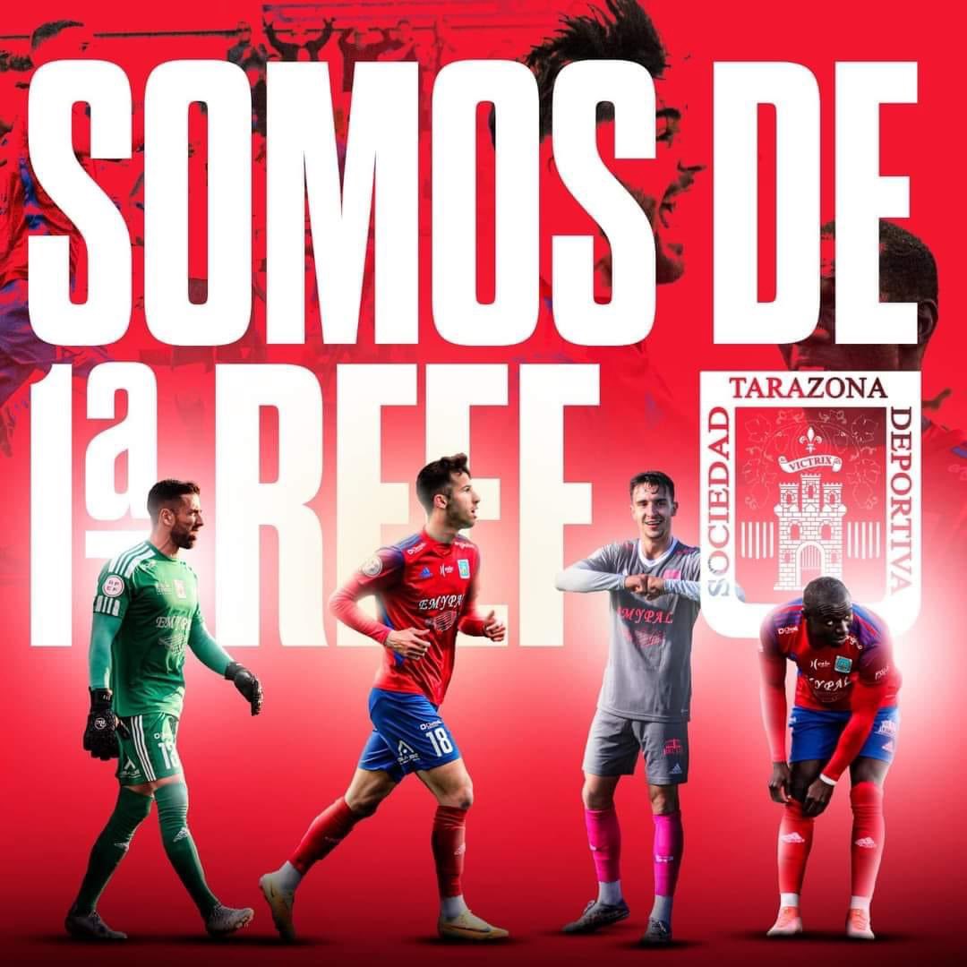 SOMOS DE 1ª RFEF!

y fuimos a Navalcarnero… y le echamos HUEVOS!

✅ directiva eligió CREER!
✅ Cuerpo Técnico eligió CREER!
✅ Jugadores eligieron CREER!
✅ Y la AFICIÓN CREYÓ!

#FrenteTuriaso 
#VamosTarazona #ElegimosCreer #Inolvidable #Historico #somosde1RFEF