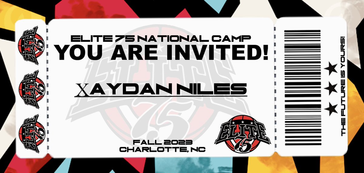 Class of 2028 Liberty Middle School (AL) Aydan Niles has been INVITED to the Elite 75 National Camp.
