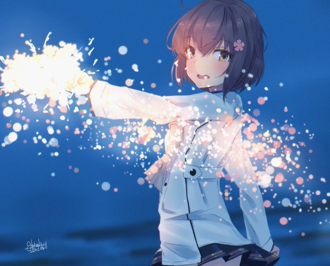 雪風と花火 https://t.co/Hz33YlYPGp