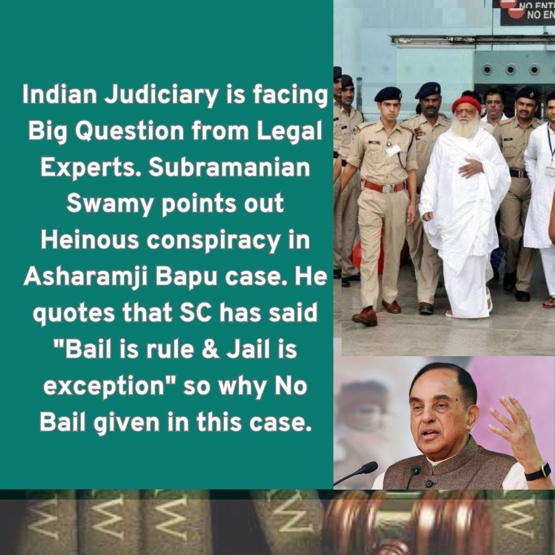 AshramUDP's tweet photo. #LegalExpertsSay : Asaram Bapu Ji's case is 100% bogus case. Dr Subramanian Swamy Reveal Facts that such one sided laws which become a cause of trapping an innocent must be reformed.
Truth Exposed 
https://t.co/JiC8ZdpOKY https://t.co/YbMrjmlHAS