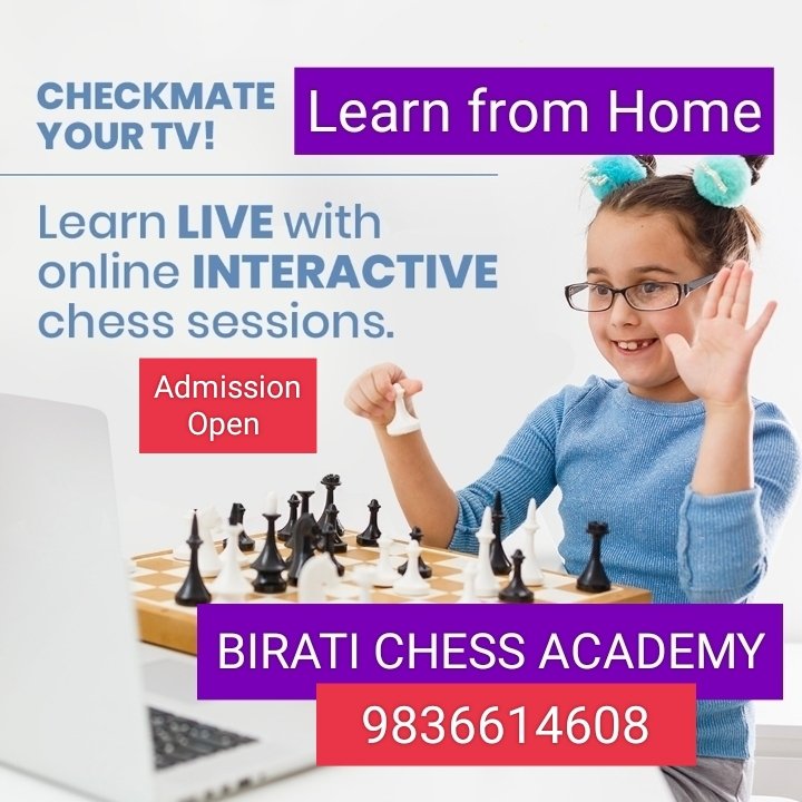 ChessBirati's tweet image. Birati Chess Academy - 9836614608.
#Individual #GroupClasses #OnlineChessClasses #EnglishMedium  #Chess #Coaching #Classes by #biratichessacademy #ChessCoaching #Academy #chessgame #kunalsir #chessforkids #chesscoach #chesscoaching #chessiart 
#chessonline