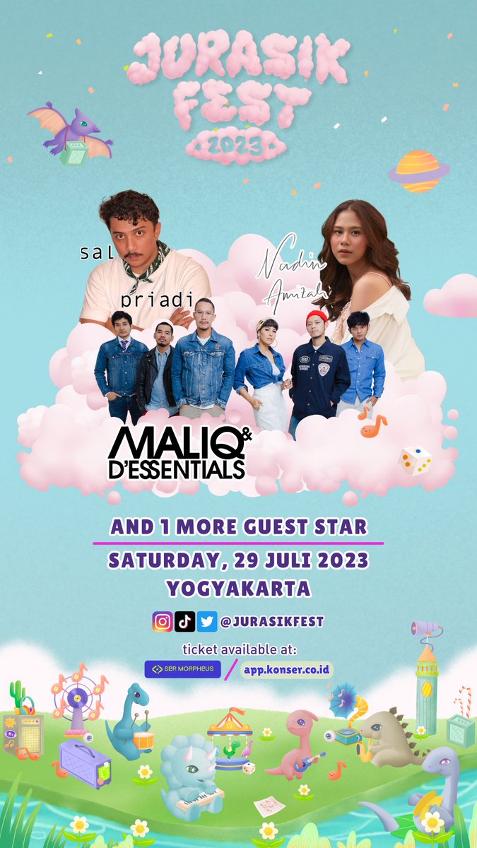 jurasikfest's tweet photo. Pelan pelan Pak Supir… 
Guest star ketiga Jurasik Fest 2023 ternyata Sal Priadi! 🙀
Waduh ini mah gokil paling serius…

Segera dapetin tiketnya di @sermorpheus atau klik link di bio 🫶🏻 https://t.co/OG4VRvvgHd