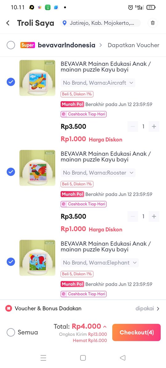 Mainan edukatif cuma 1000 an s.lazada.co.id/s.PeGNv?cc