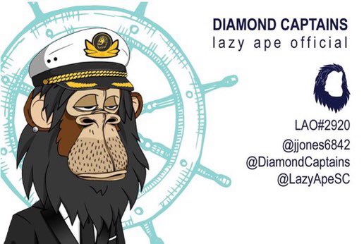 Come join the @DiamondCaptains🥳🥳🥳

@LazyApeSC @DiamondCaptains @LOUDMOUTH_ETH #Battleship #ProudtoDeath #Shillteam6 #Captains #LAO #DiamondCaptains