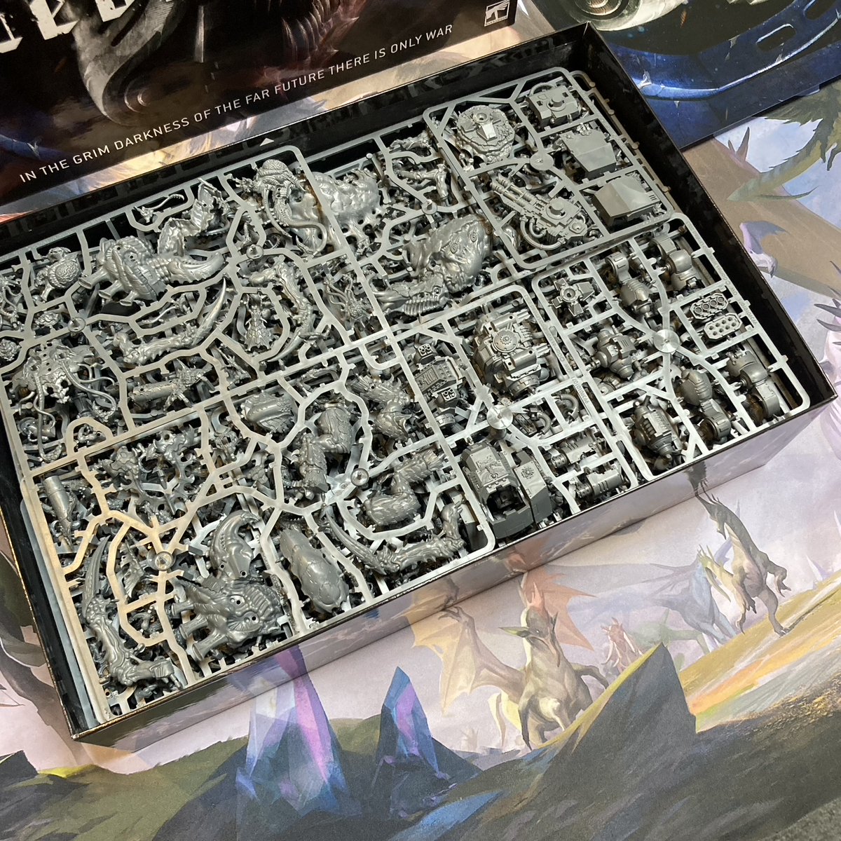 sfgamepost's tweet photo. The hour is upon us… Warhammer 40,000: Leviathan is UP FOR PREORDER!!! It’s a crazy huge box including minis, the core book in hardback, and the Leviathan mission book. Preorder your box here: 

https://t.co/6B4Kgnak6T

#gamepostofsanfrancisco #sfgp #warhammer40k #warhammer40000 https://t.co/TjHOYwPx88