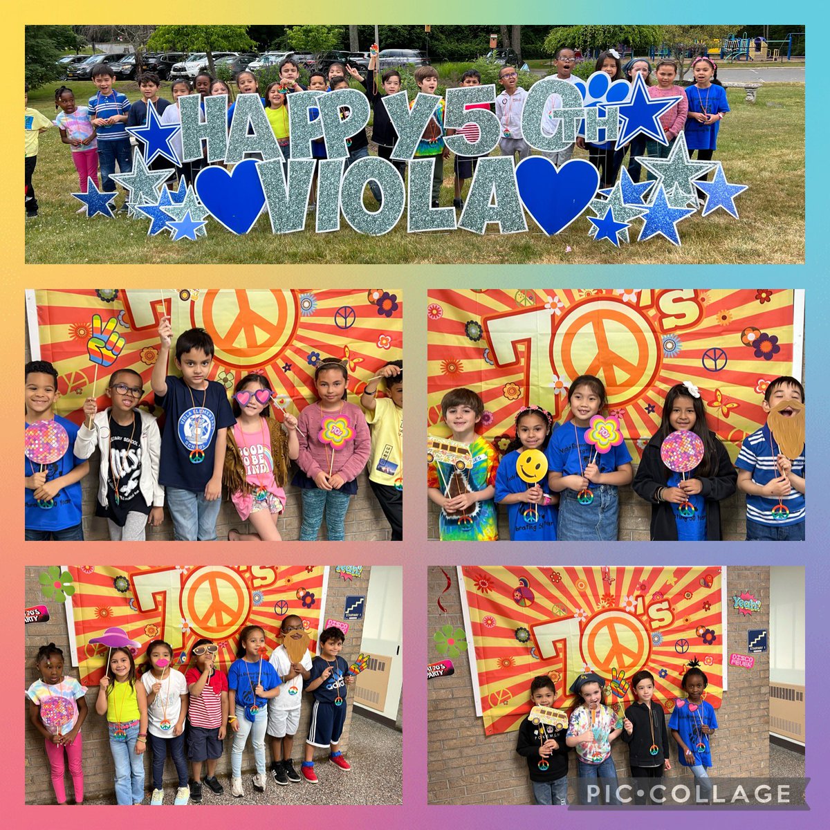 PreissStacey's tweet photo. Such a fun day celebrating Viola’s 50th birthday! Smiles and laughter filled the day as we learned about the history and celebrated 70’s style! @ViolaAchieves https://t.co/wMAj6wnyuw