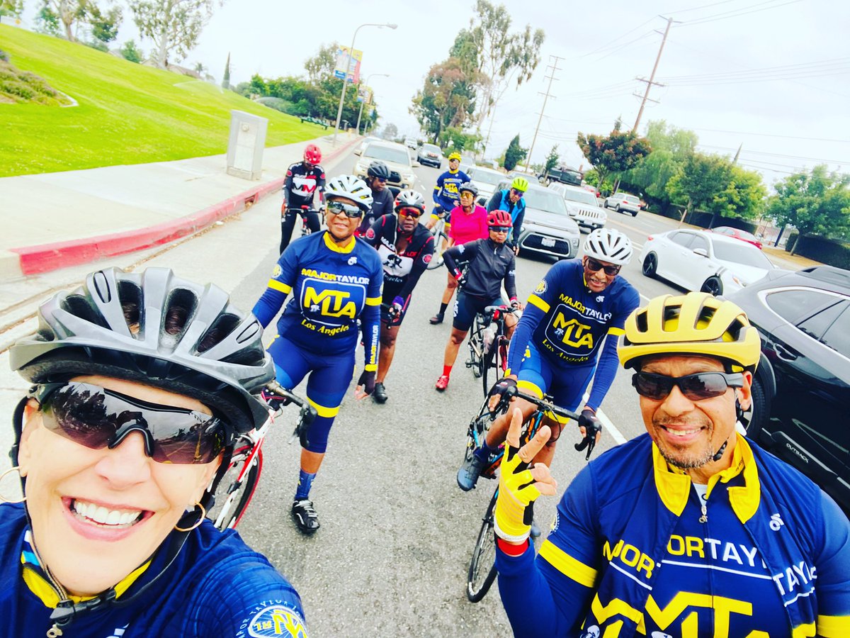 35 miles Long Beach to La Mirada today w my Major Taylor Los Angeles team! #goteam #bikefriends