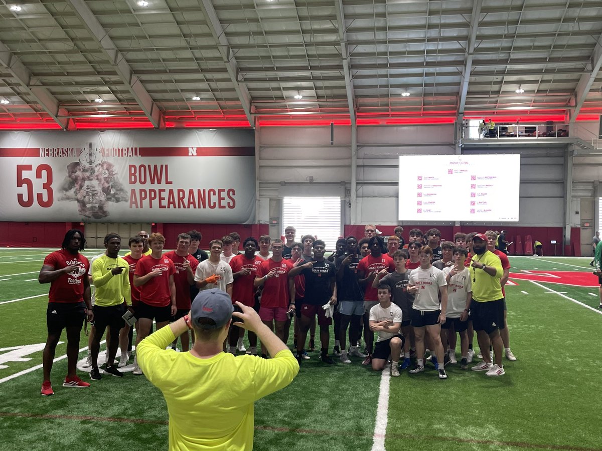 The @HuskerFBNation RBz are in good hands with @CoachEJbarthel #poundtherock #GBR