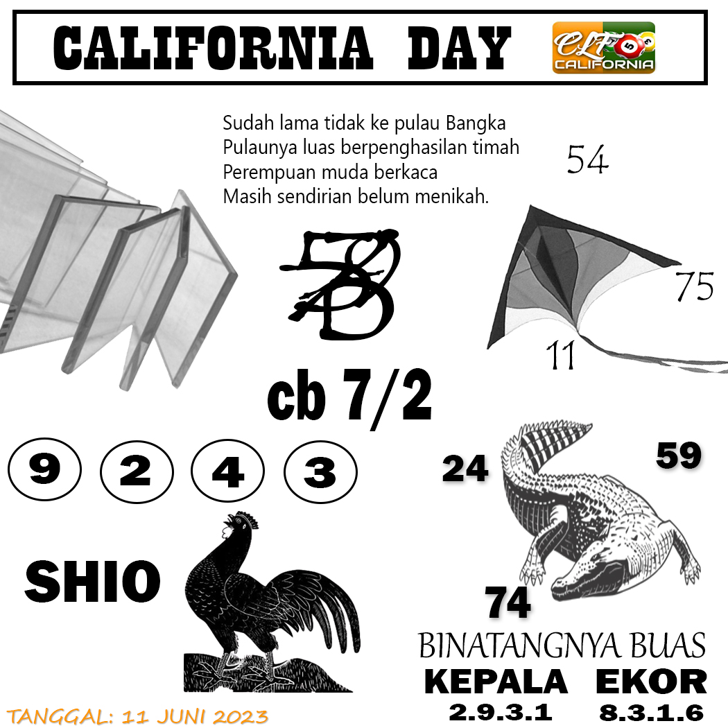 syair prediksi togel californiaday hari ini.

link daftar : bit.ly/43afUvI