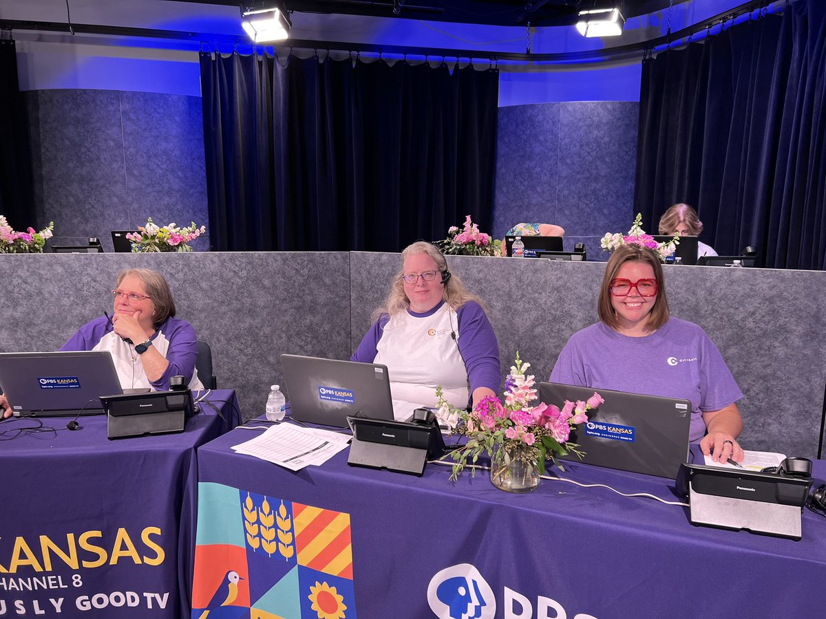 CityArts (@wichitacityarts) on Twitter photo We are phone banking with KPTS PBS Kansas for tonight’s pledge drive now through 10:00pm! Call 877-491-5787 to donate. 
If you call tonight, you might reach Mary Drouin (pottery instructor), April Page (longtime student), or Alisha Gridley (executive director). 
#wichitacityarts We are phone banking with KPTS PBS Kansas for tonight’s pledge drive now through 10:00pm! Call 877-491-5787 to donate. 
If you call tonight, you might reach Mary Drouin (pottery instructor), April Page (longtime student), or Alisha Gridley (executive director). 
#wichitacityarts