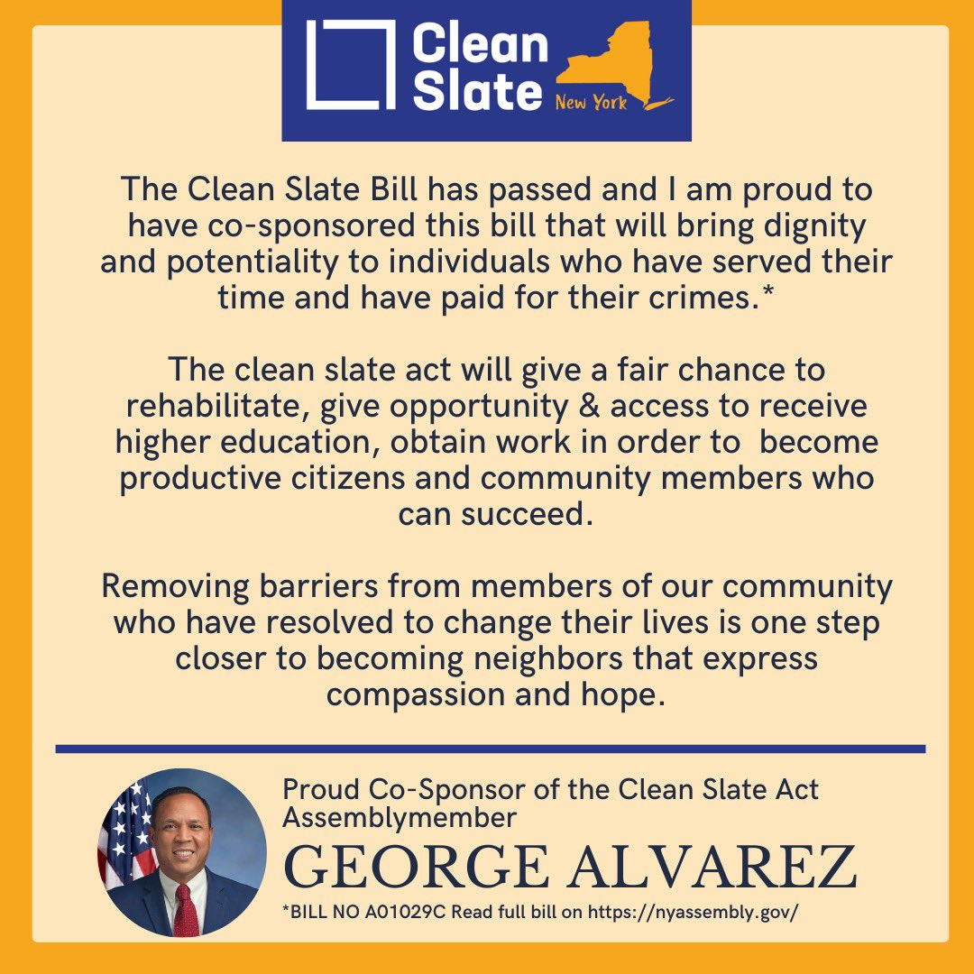 #cleanslateny #nysassembly #georgealvarez