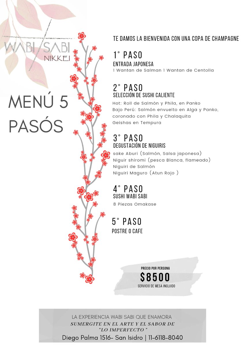 WabiSabisushiok's tweet photo. ¡Ven y experimenta la excelencia en su máxima expresión con nuestro menú de 5 pasos i!🍽️Cuidadosamente elaborado para deleitar tus sentidos., cada paso te llevará a un viaje gastronómico inolvidable.🌟🍣 #WabiSabi #MenúExclusivo #ExperienciaGastronómica" https://t.co/fkWlfwdyRz