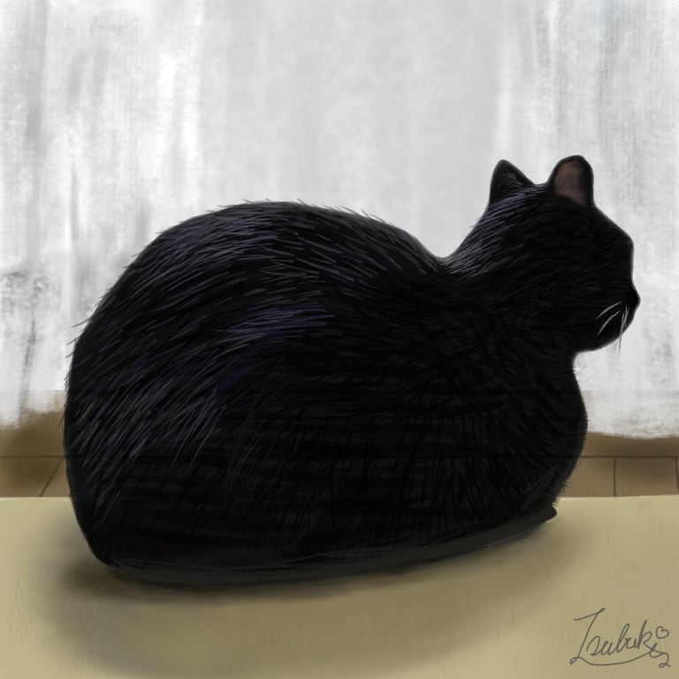 #自分の代表作だと思う作品を一つだけ選んでみよう 
黒猫好きによる黒猫の絵