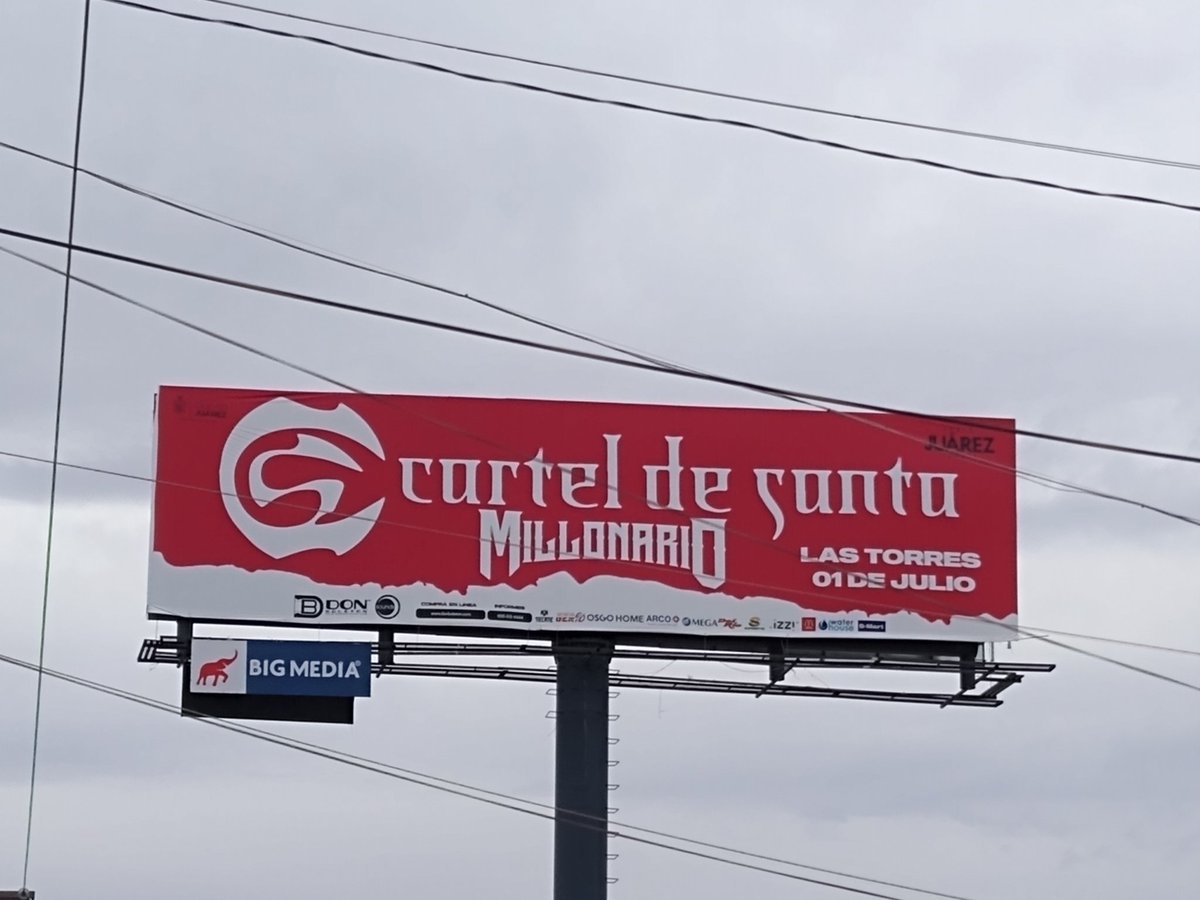 elcorneliocbr's tweet photo. Cartel de Santa en Las Torres Cd Juárez
1 de Julio 2023
@elcarteldesanta 
@BABILONIAMUSIC 
@babocartel 
@RowanRodriguez 
@GabyLily4 
@BabiloniaKennel 
@cesar_pox 
@pox_cesar 
@MILLONARIOBM
#ppcdsalvc #carteldesanta #mividacartelera #mvc #zonacartelera #babiloniakennel https://t.co/kP3uGwwIqa