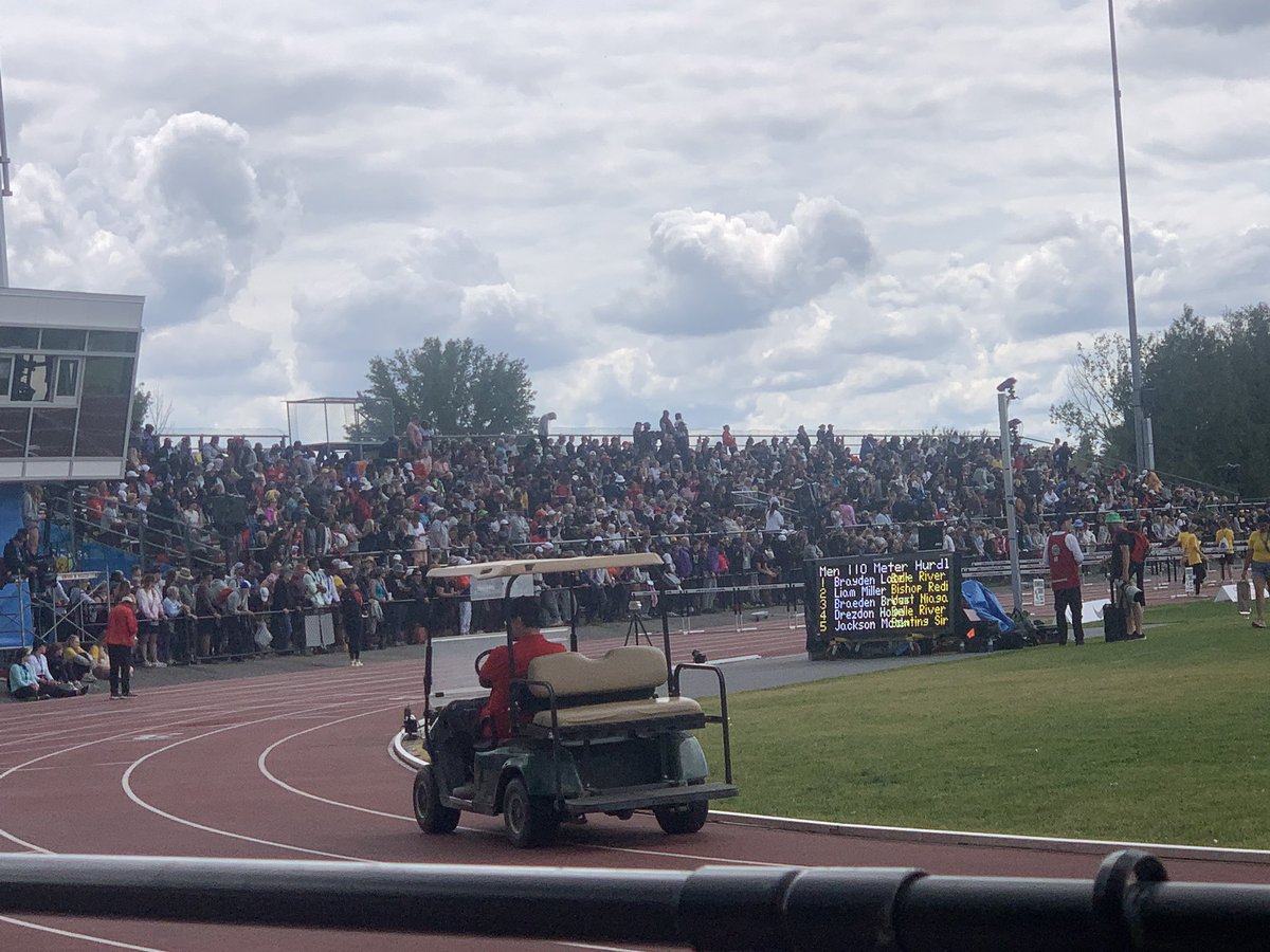 dave_harju's tweet photo. Amazing OFSAA track &amp; field action at the Terry Fox Facility. Yesterday John Byrne finished an amazing season running a gutsy 100m heat - leading much of it and finishing 4th. Today, St Matt’s crew measured 2 OFSAA long jump records of 36 and 12 years. @CapoOttawa @StMatthewOCSB https://t.co/9lQuSBBL3e