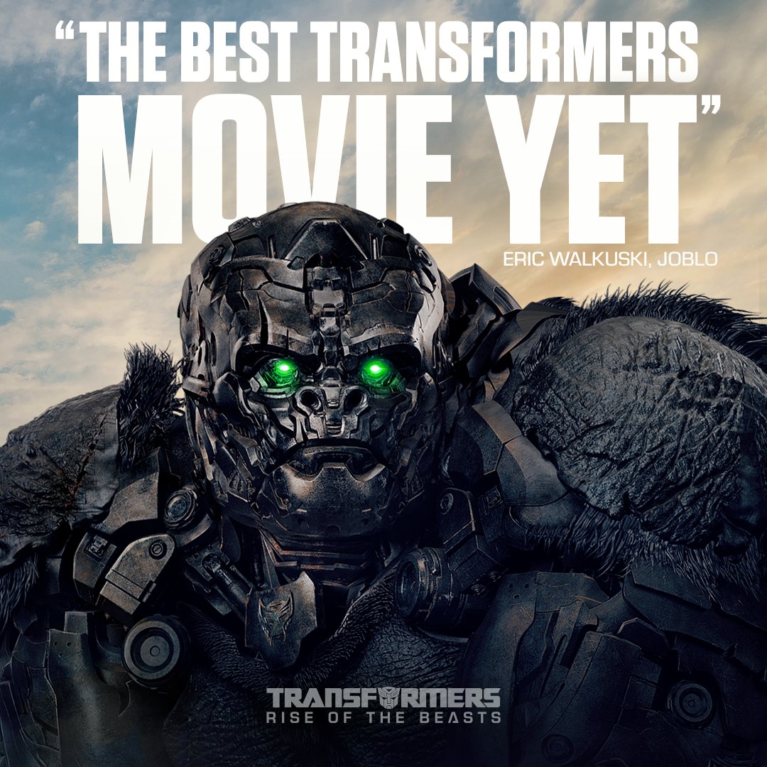 With an Audience Score of over 90% on @RottenTomatoes, discover why everyone is calling #RiseOfTheBeasts “the best #Transformers movie yet.” Get your tickets and see it for yourself in theatres now. paramnt.us/TransformersTix