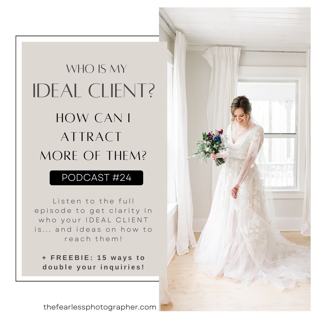 fearless_pdcst's tweet photo. Tune into this week’s episode for steps to define who your ideal client is, and how to effectively market to them. 

https://t.co/9eOjj5BI4r

#photographypodcast #businesspodcast #marketingforphotographers #photographymarketing #podcastforphotographers https://t.co/sBNvsUffhk