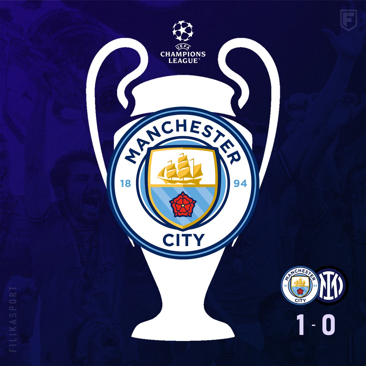 68. Şampiyonlar Ligi Kupasının sahibi CITY🥇

Manchester City 68. dakikada Rodri' nin attığı golle kupanın sahibi oldu.

#ManCity #UCLfinal #IMInter #Istanbul23 #ChampionsLeague