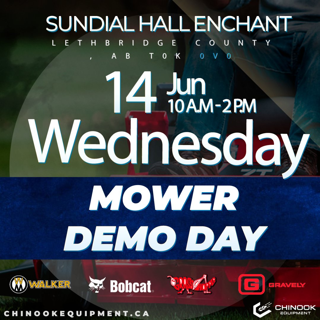 Whether you're a professional landscaper or a dedicated homeowner, this event is perfect for anyone seeking superior mowing performance. 

🗓️ Date: June 14th
⏰ Time: 10 a.m to 2 p.m
📍 Location: Enchant Sundail Hall
