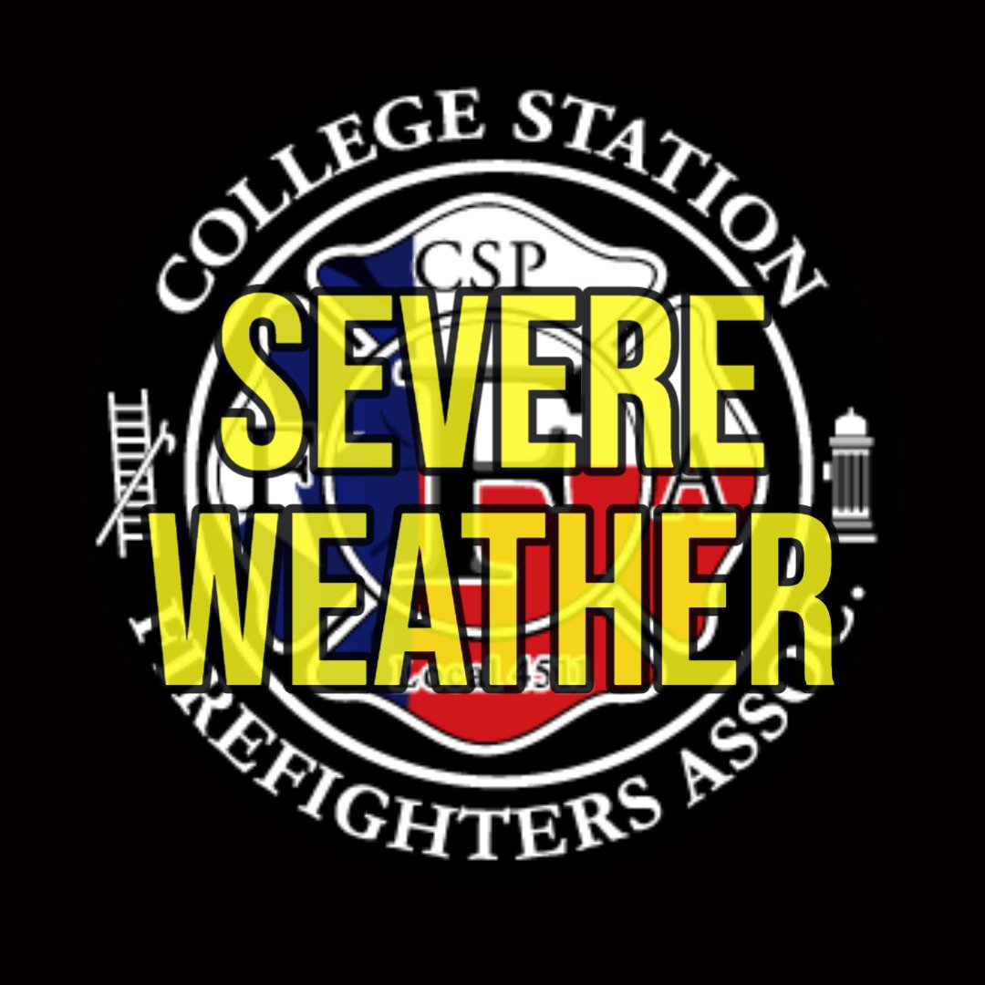 Severe weather expected through Brazos Valley &amp; College Station tonight. Hail, damaging winds &amp; tornadoes maybe possible. Keep up to date with local weather. If you do have an emergency, your CS Firefighters are ready to respond. If you need us we are coming.
#weatherawareness