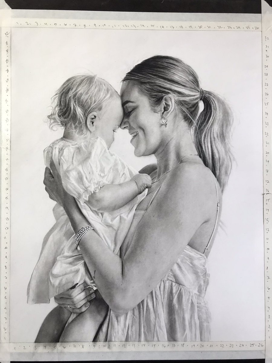 Here’s a recent #charcoal #drawing I did of <a href="/sadierob/">Sadie Robertson Huff</a> entitled “A Tender Moment”. Hope you love it! #ArtistOnTwitter