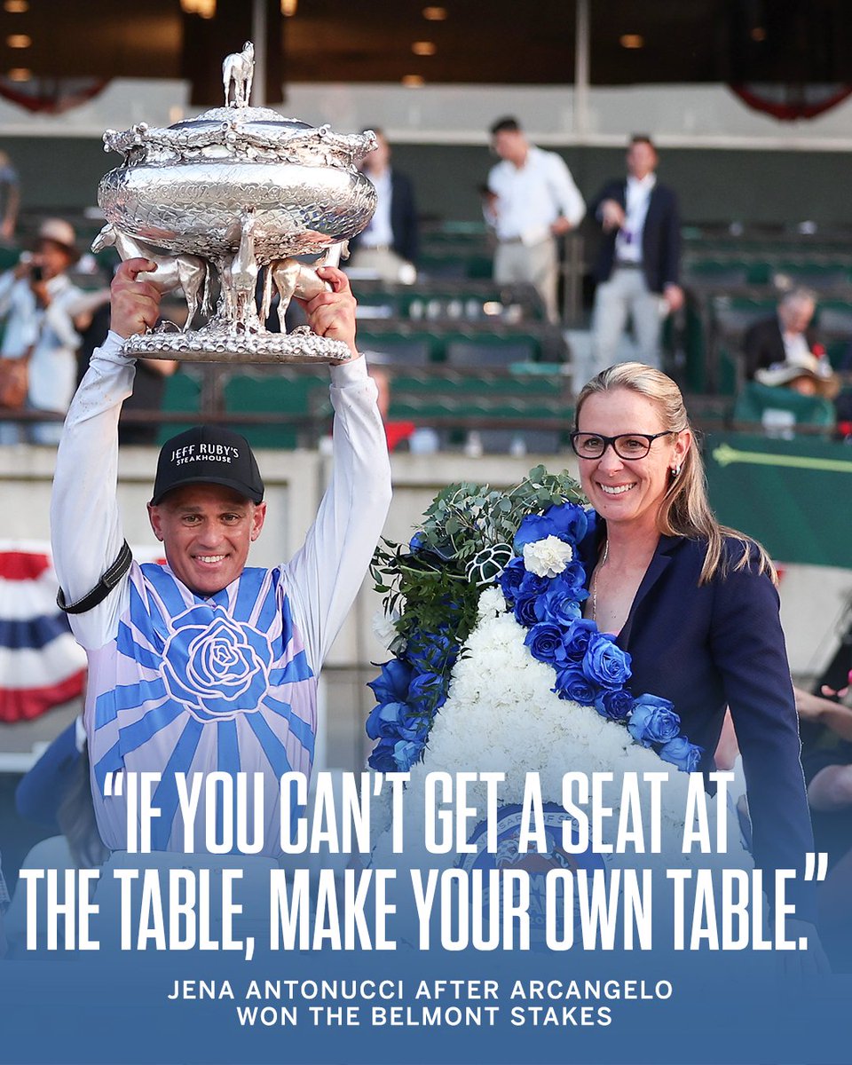 Jena Antonucci is the FIRST female trainer to win a Triple Crown race 👏 #ThatsaW