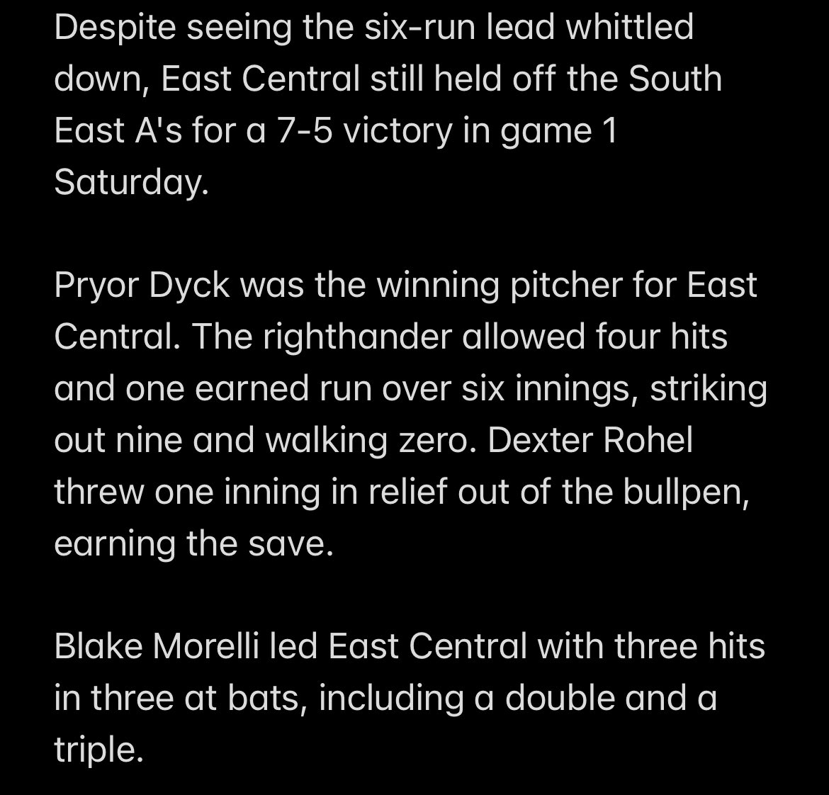ecdodgers_u15's tweet photo. Here are the game recaps from todays action vs the South East A’s. After two wins we are now 6-4, putting us in 5th place. Boys will be in Moose Jaw for a DH tomorrow. https://t.co/jluGyJ99K5