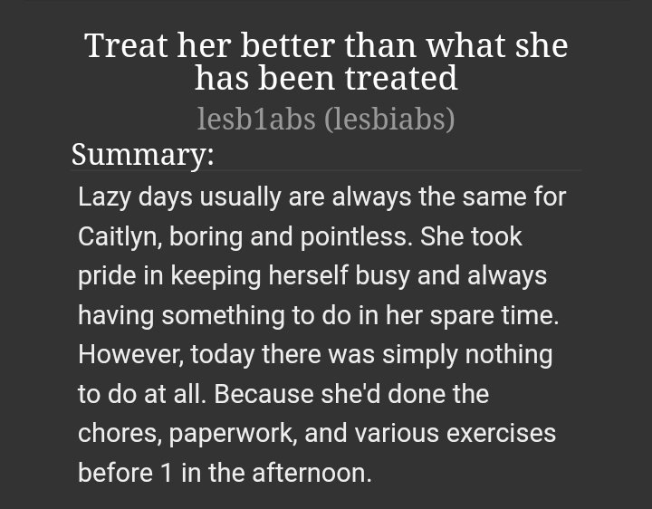 Caitvirecs's tweet photo. CAITVI FIC OF THE DAY IS!
"Treat her better than what she has been treated" by lesb1abs (lesbiabs) (@LESB1ABS)

read here: https://t.co/1iEzywAq5s

details!!!!
chapters: 1/1
words: 2,440
NSFW fic https://t.co/mrZ2jqCdnz